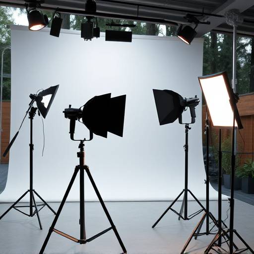 Equipos de iluminación para estudio y exteriores